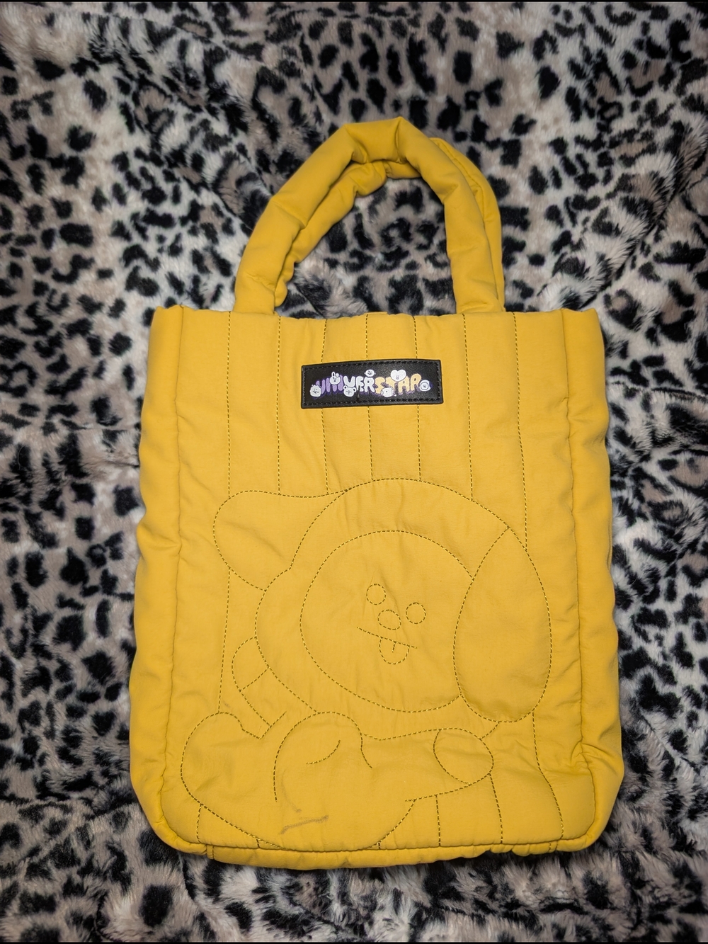 Line Friends BT21 Active Quilt Yellow Tote Bag